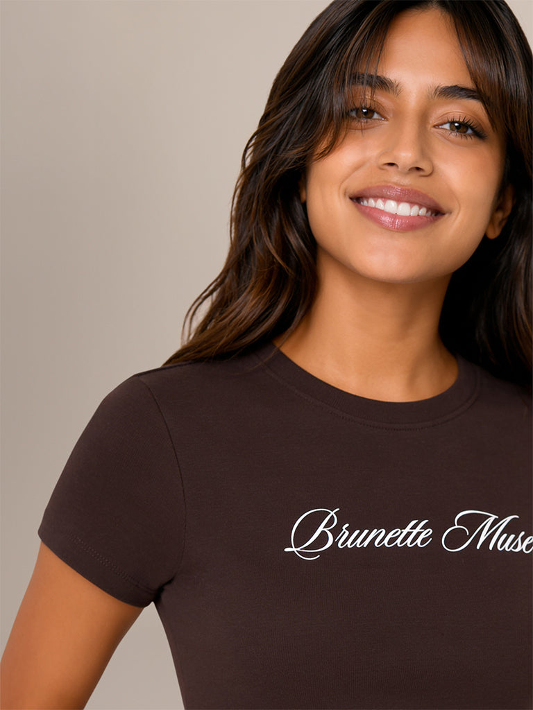 Fitted Typographic T-Shirt