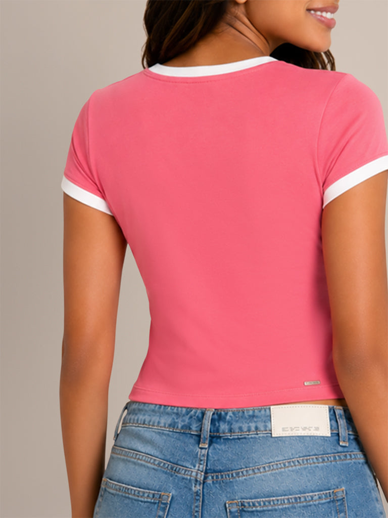 Fitted Typographic T-Shirt