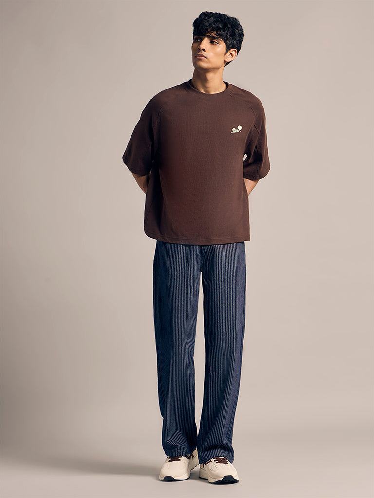 Baggy-Fit Striped Jeans