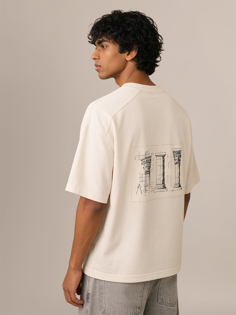 Boxy-Fit Typographic T-Shirt