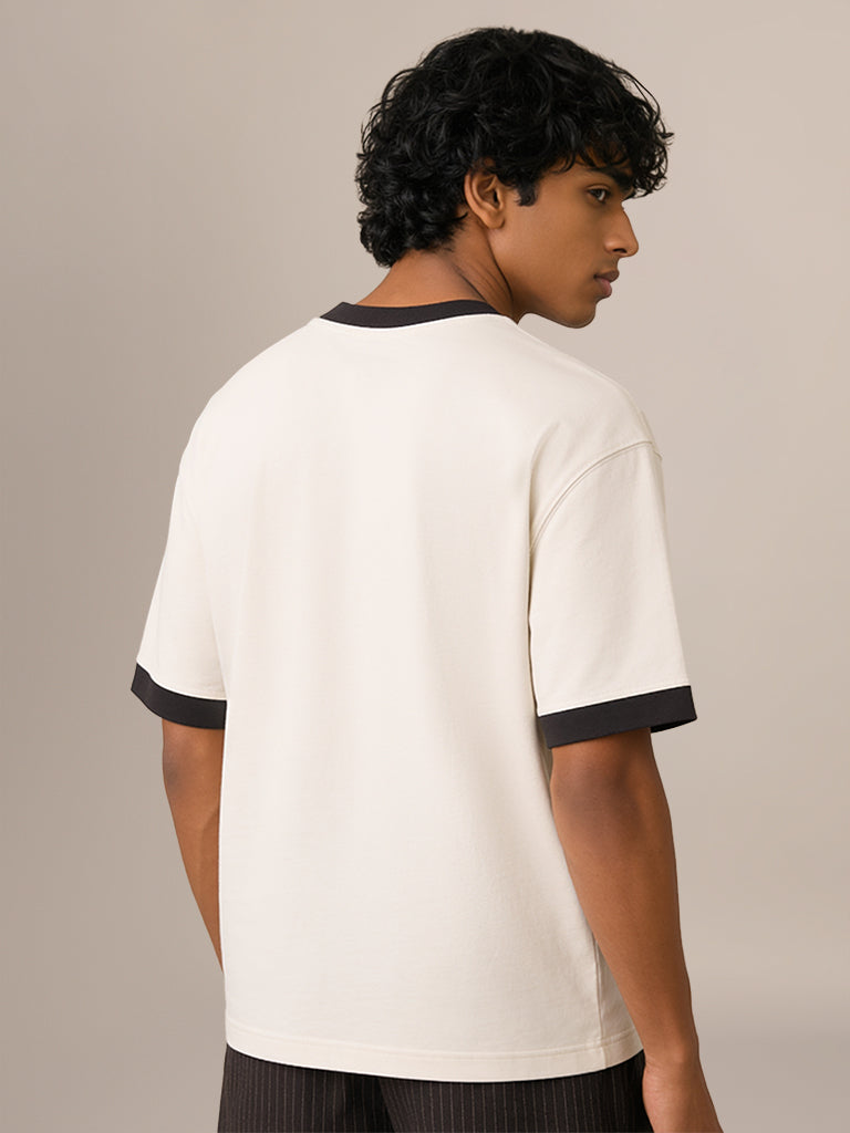 Boxy-Fit Typographic T-Shirt