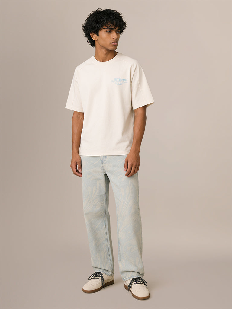 Boxy-Fit Typographic T-Shirt