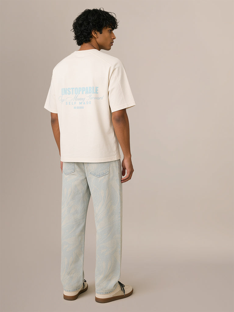 Boxy-Fit Typographic T-Shirt