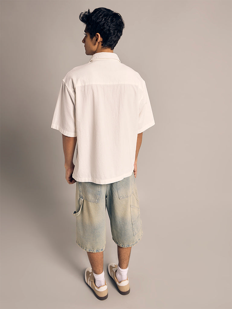 Boxy-Fit Textured Shirt