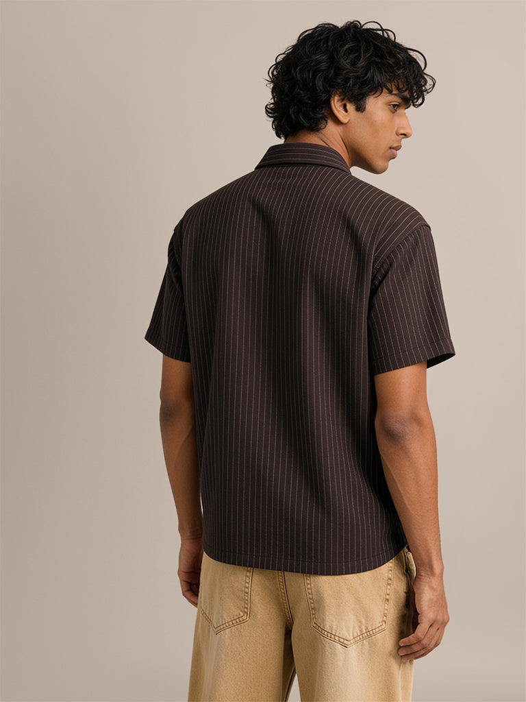 Boxy-Fit Striped Shirt