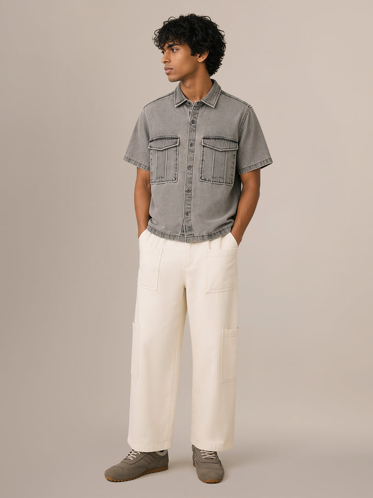 Boxy-Fit Denim Shirt