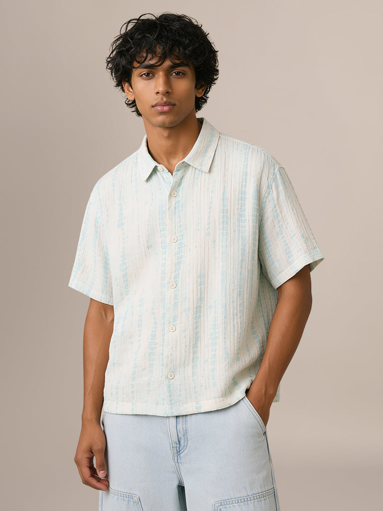 Boxy-Fit Printed Shirt