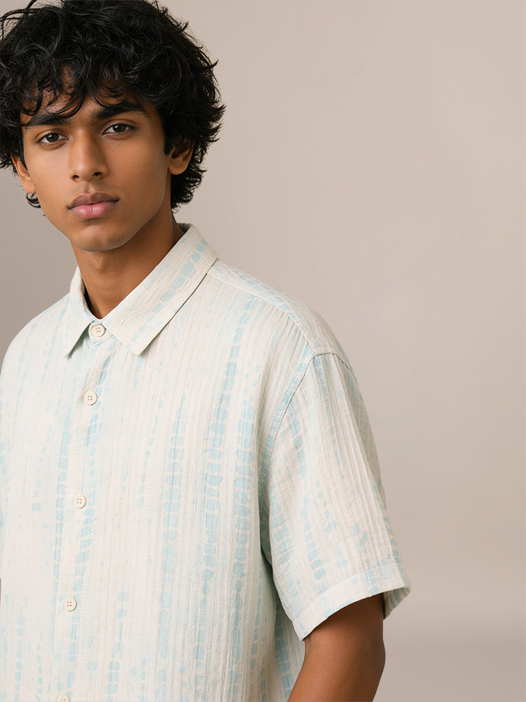 Boxy-Fit Printed Shirt