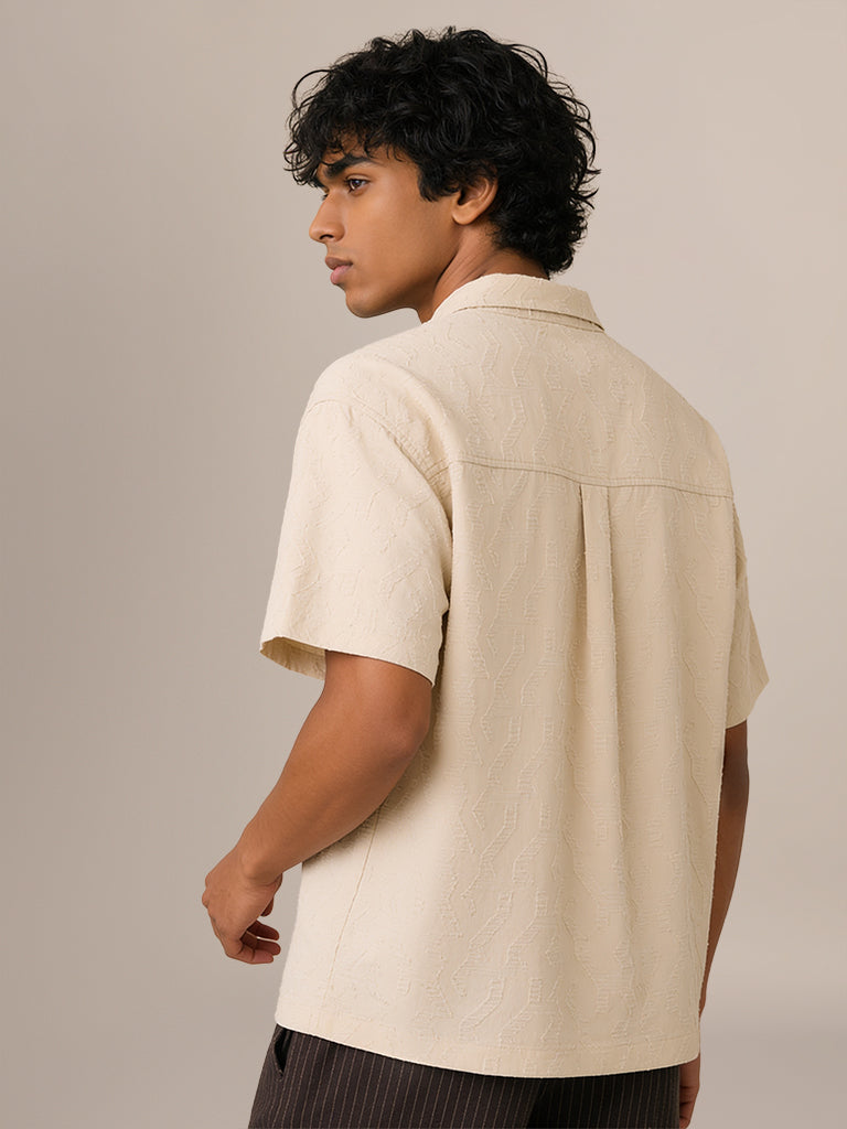 Boxy-Fit Jacquard Shirt