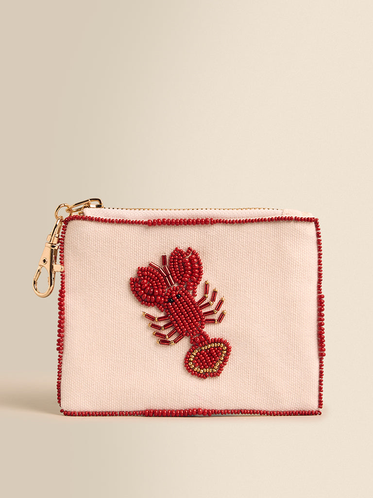 Beaded Lobster Coin Pouch