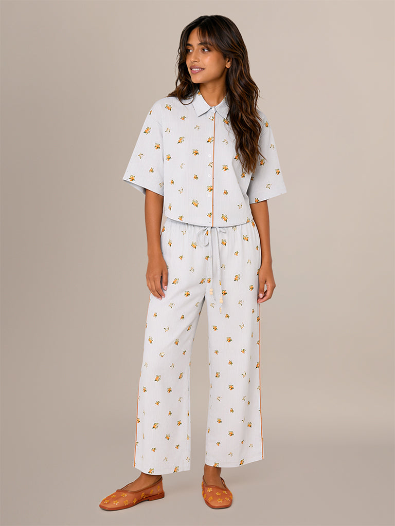 Printed Straight-Fit Pants