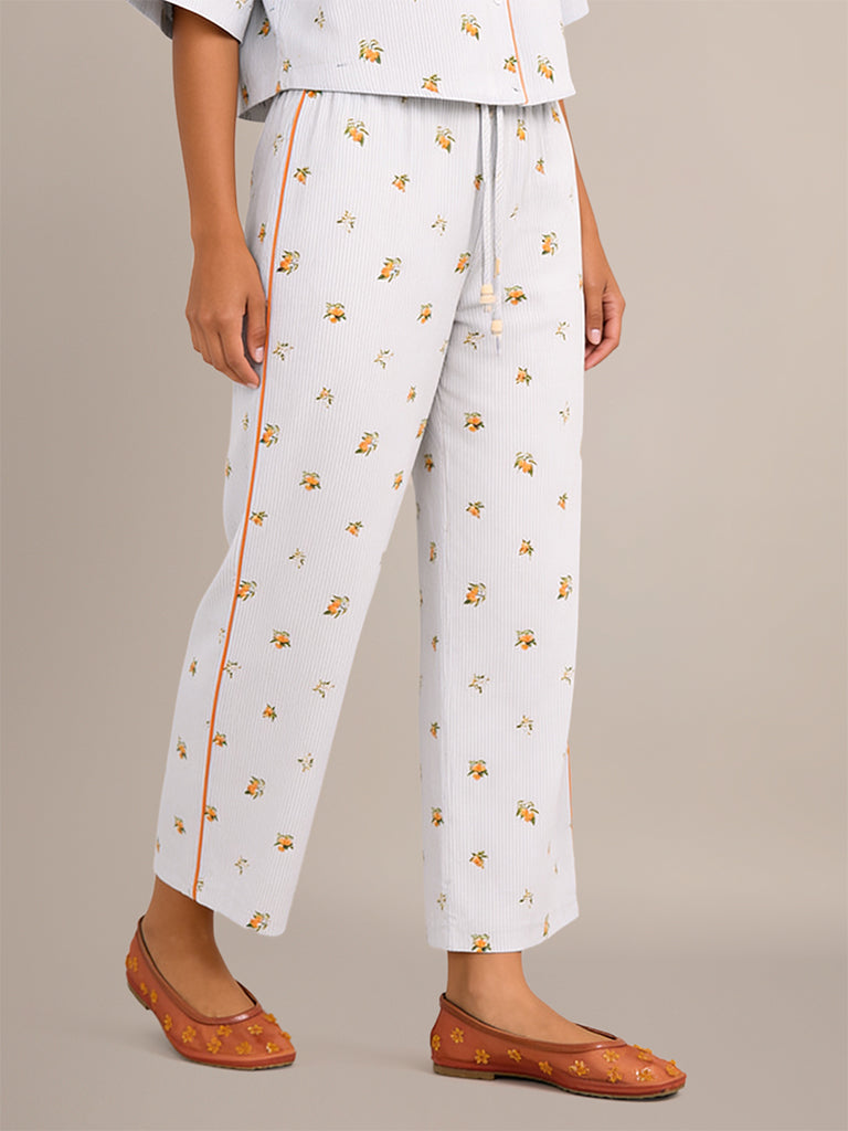 Printed Straight-Fit Pants