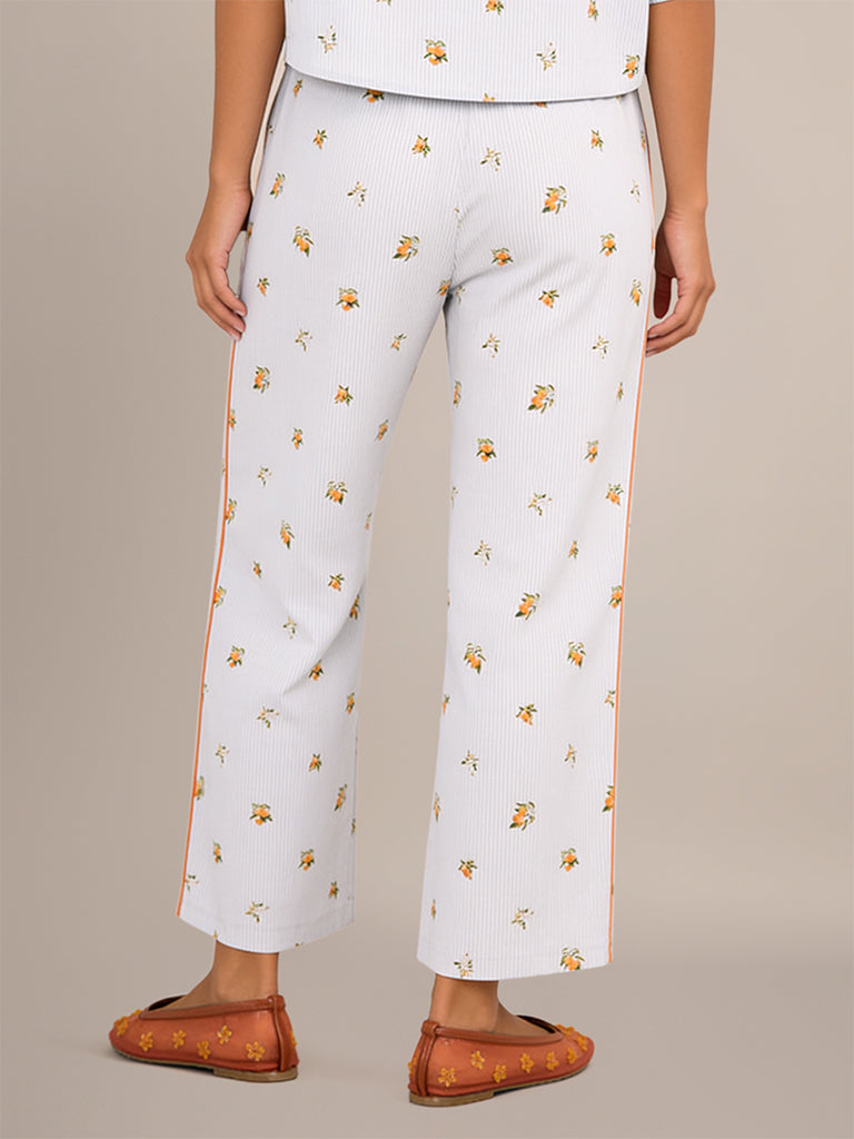 Printed Straight-Fit Pants
