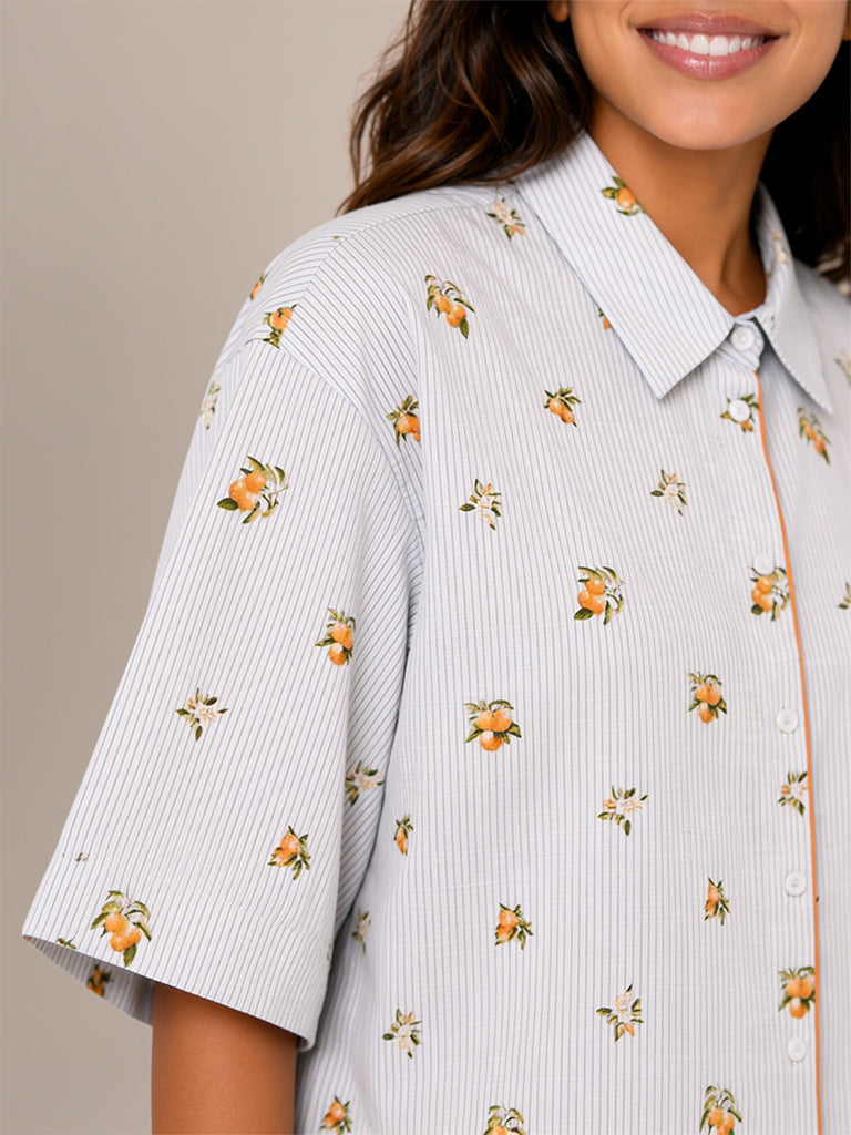 Printed Boxy-Fit Shirt