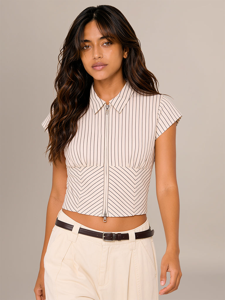 Striped Fitted Top
