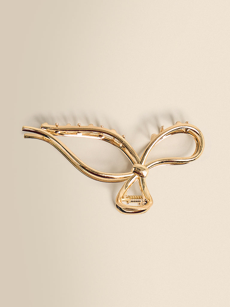 Metallic Ribbon Hair Clip