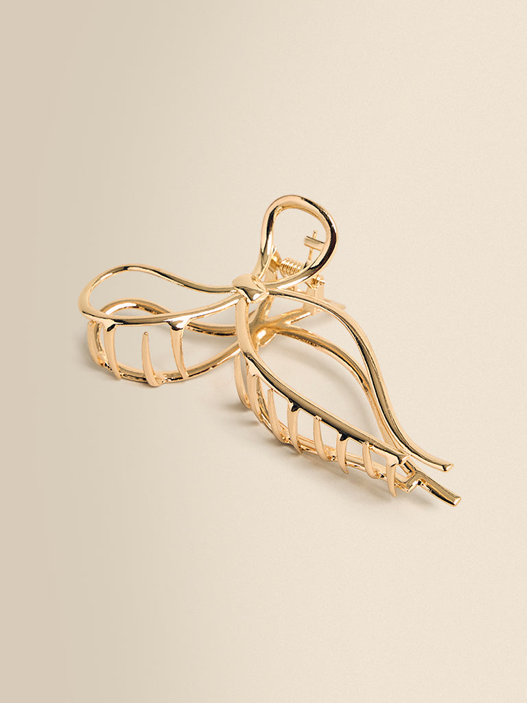 Metallic Ribbon Hair Clip