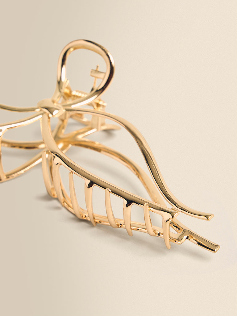 Metallic Ribbon Hair Clip