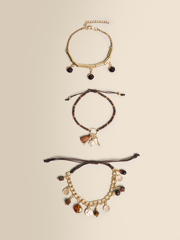 Pack of 3 Beaded Cord Bracelets