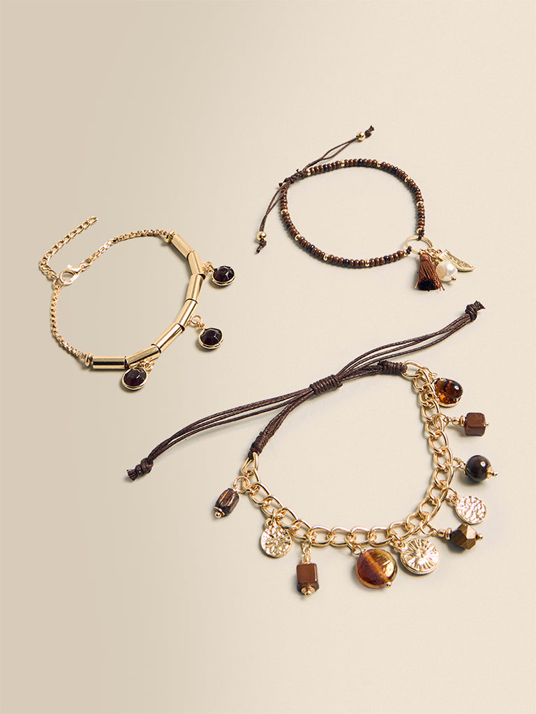 Pack of 3 Beaded Cord Bracelets