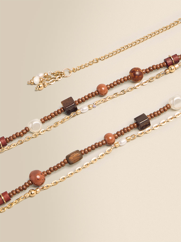 Multi-Layered Beaded Chain Belt
