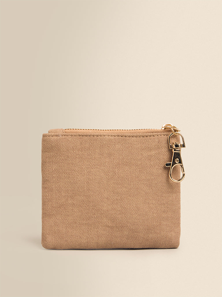 Bear Embroidered Coin Pouch