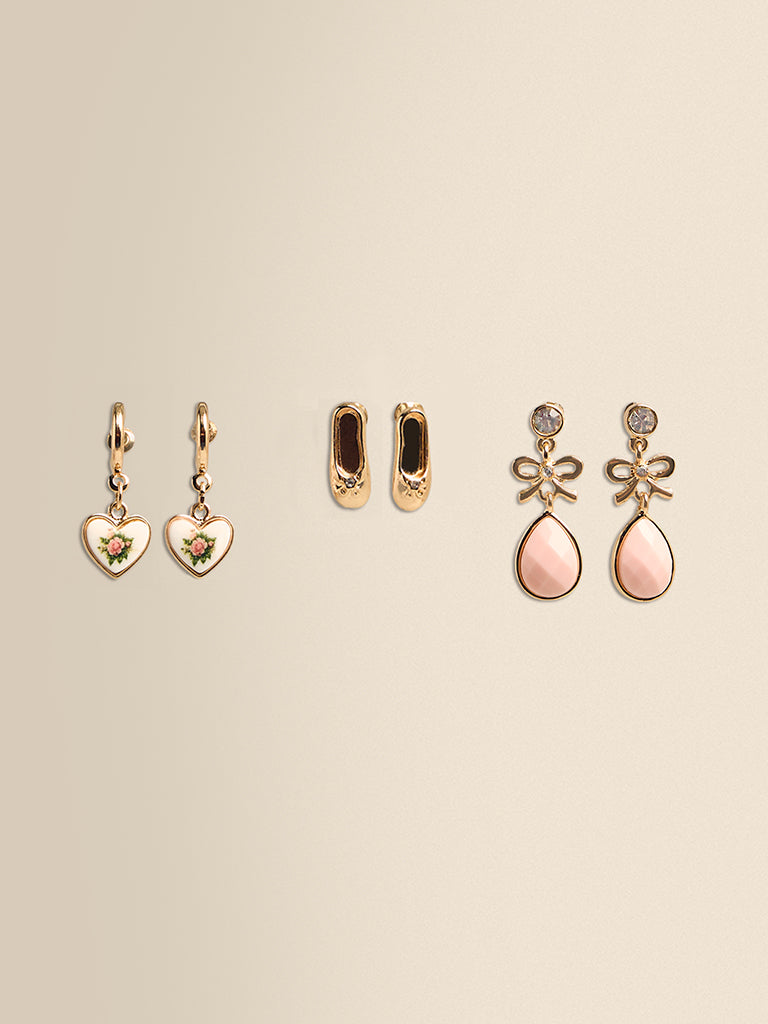 Pack of 3 Assorted Charm Earrings