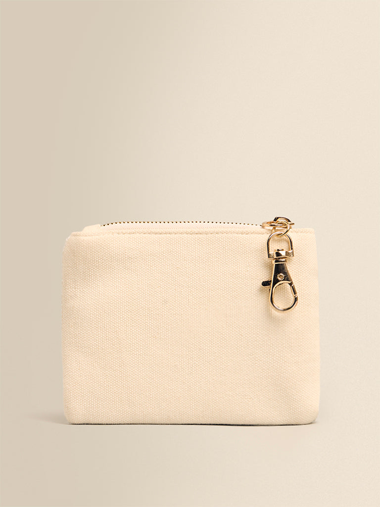 Polka Dot Beaded Coin Pouch