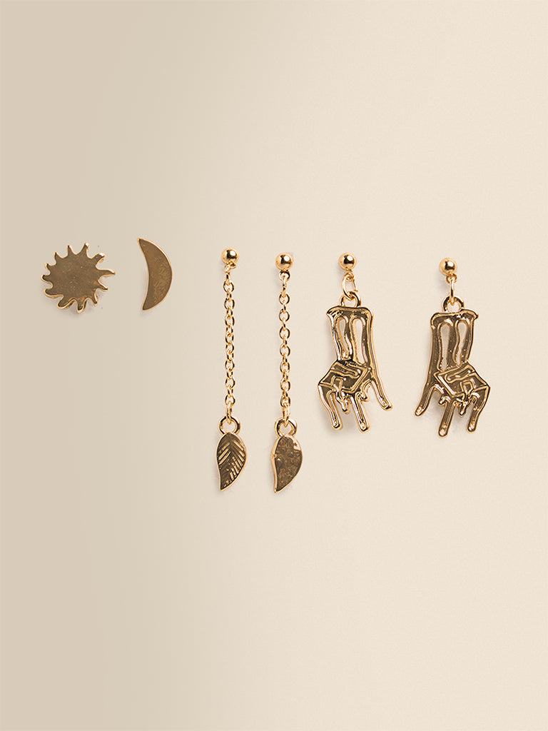 Assorted Studs and Drop Earrings (Pack of 3)