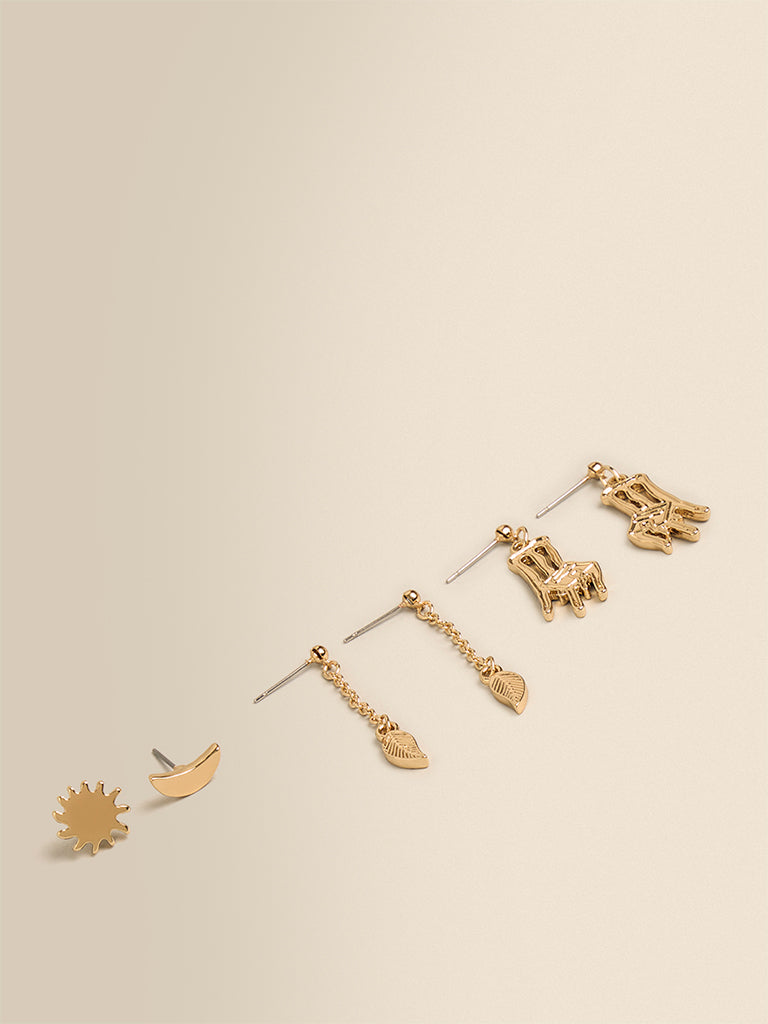 Assorted Studs and Drop Earrings (Pack of 3)