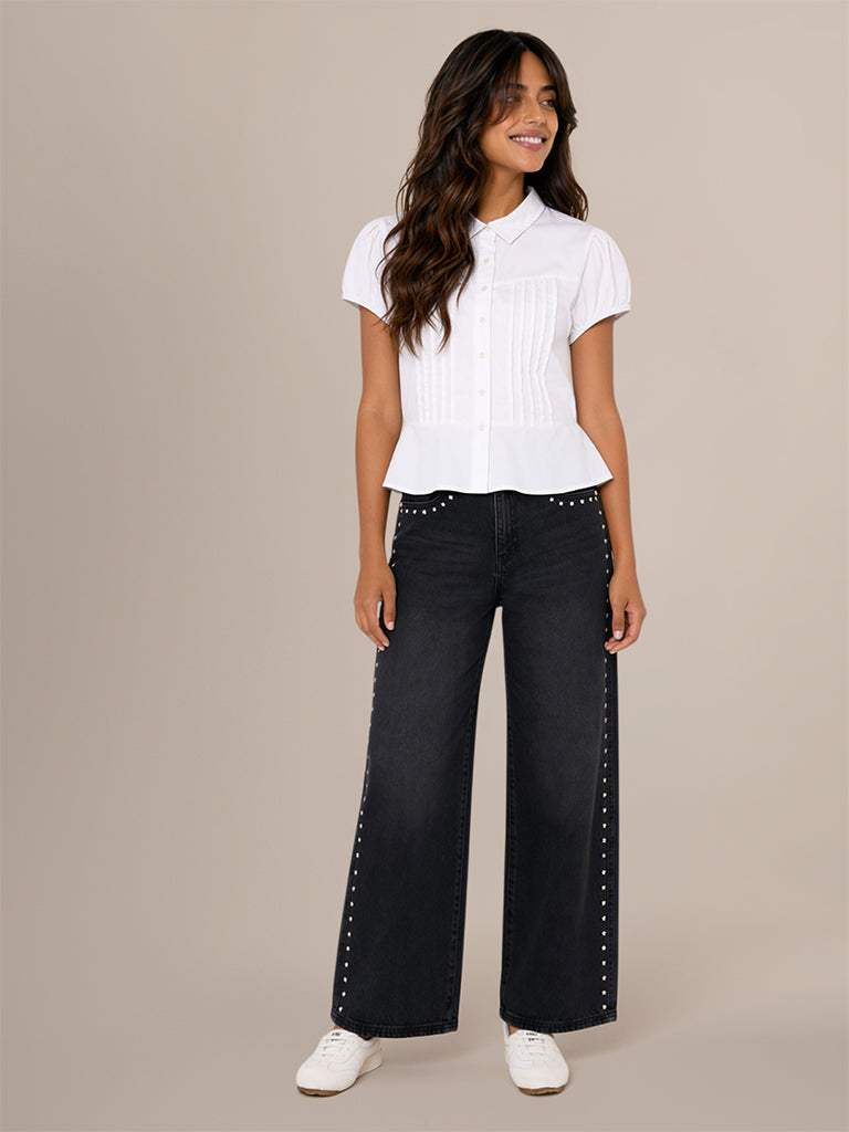 Fitted Pintuck Blouse