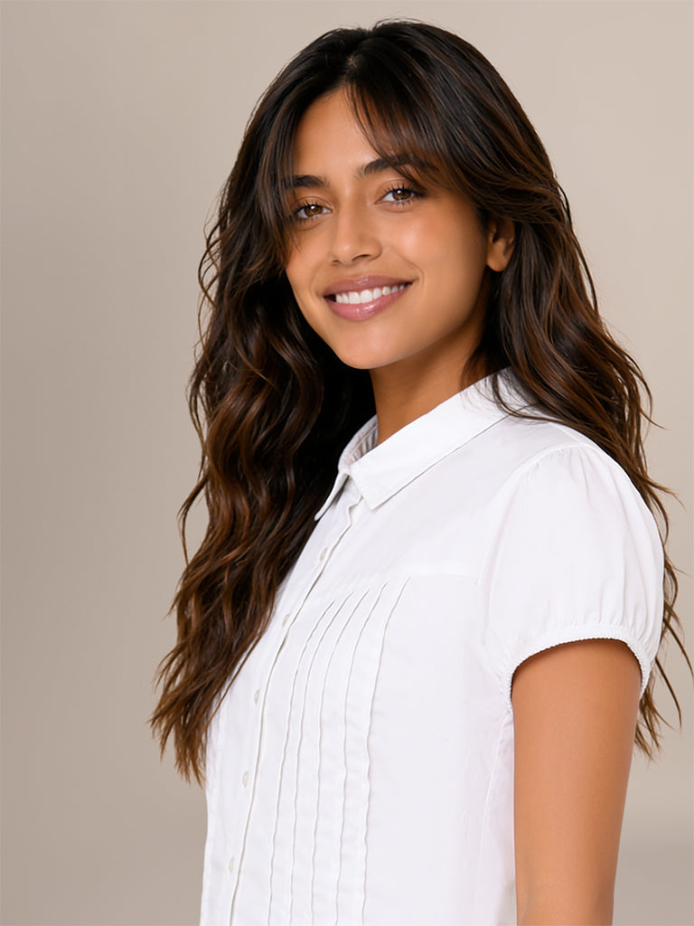 Fitted Pintuck Blouse