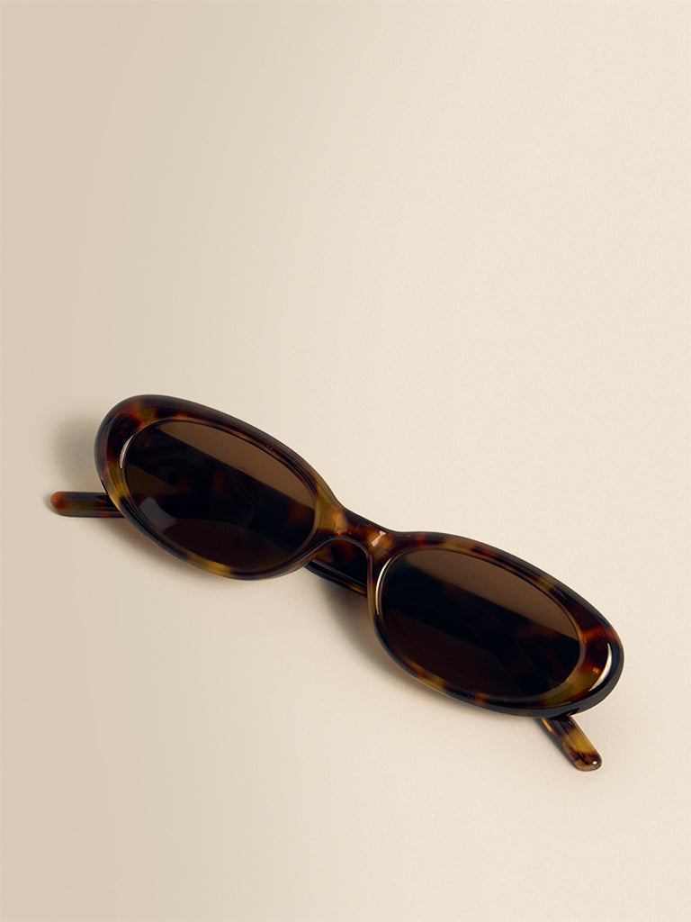 Oval Tortoiseshell Sunglasses