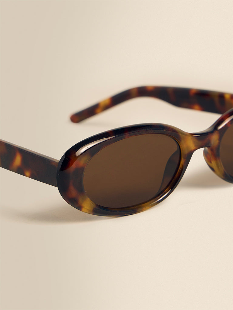 Oval Tortoiseshell Sunglasses