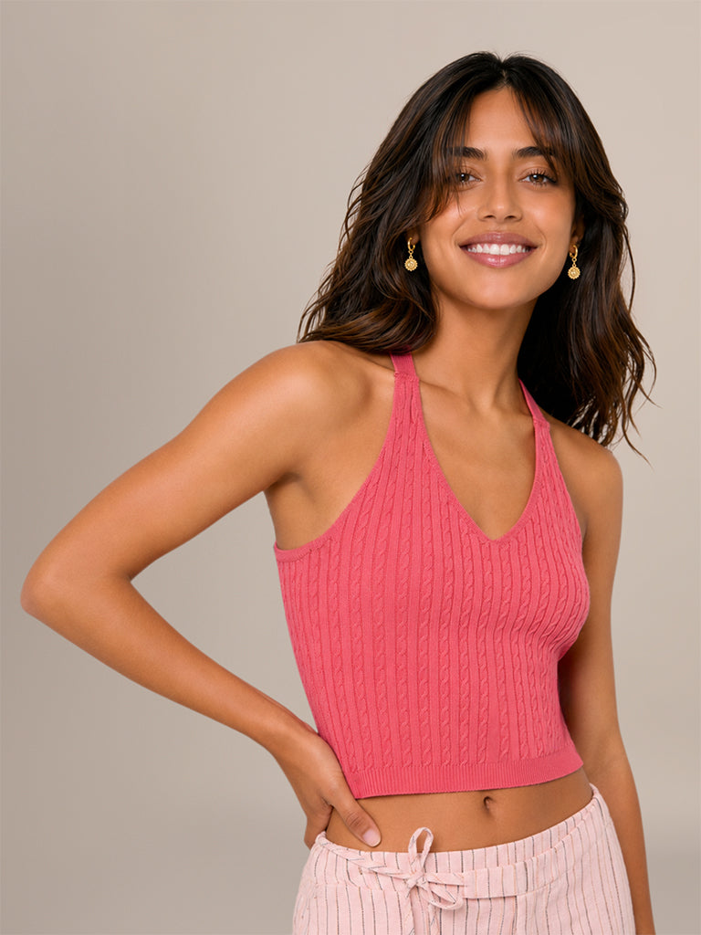 Fitted Halter-Neck Top