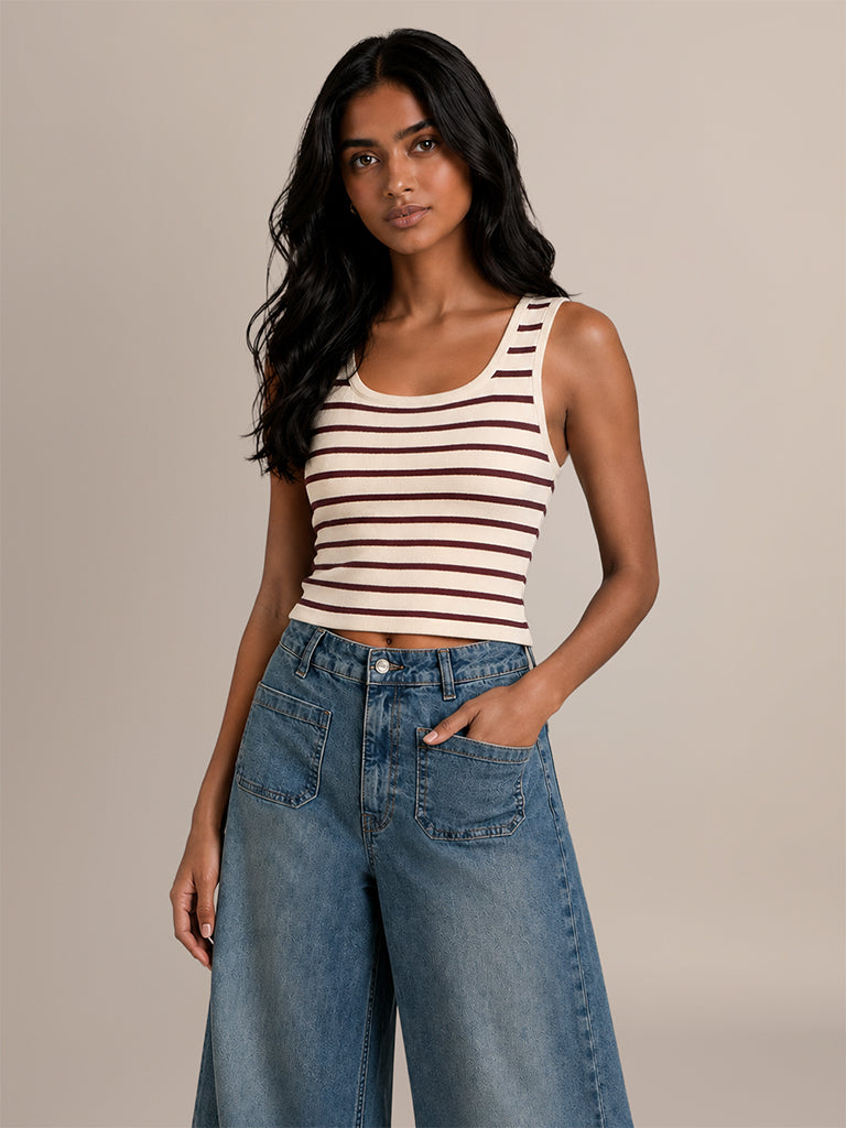 Knitted Striped Tank Top