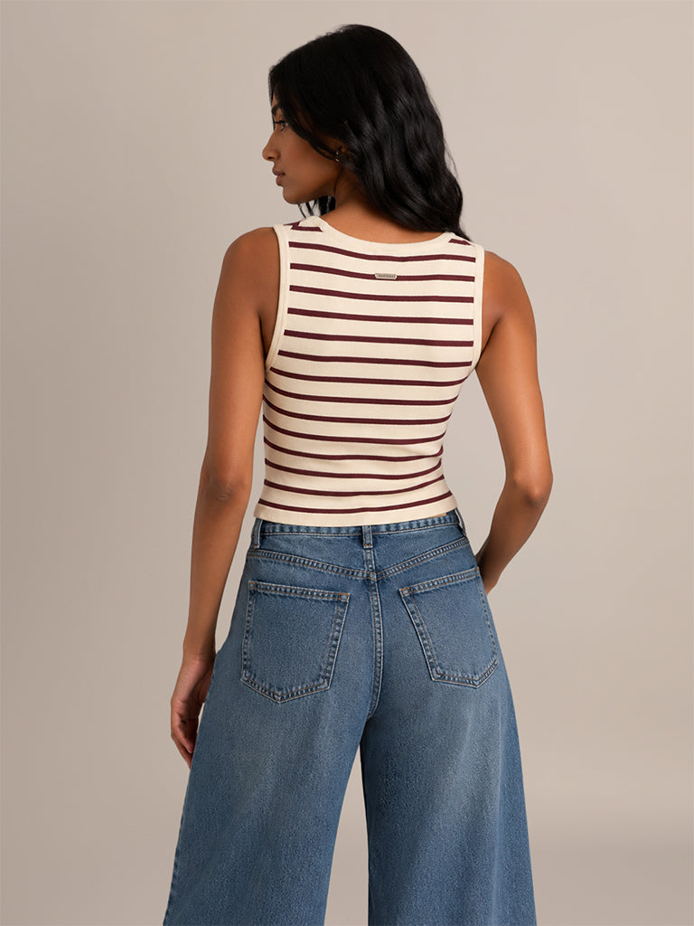 Knitted Striped Tank Top