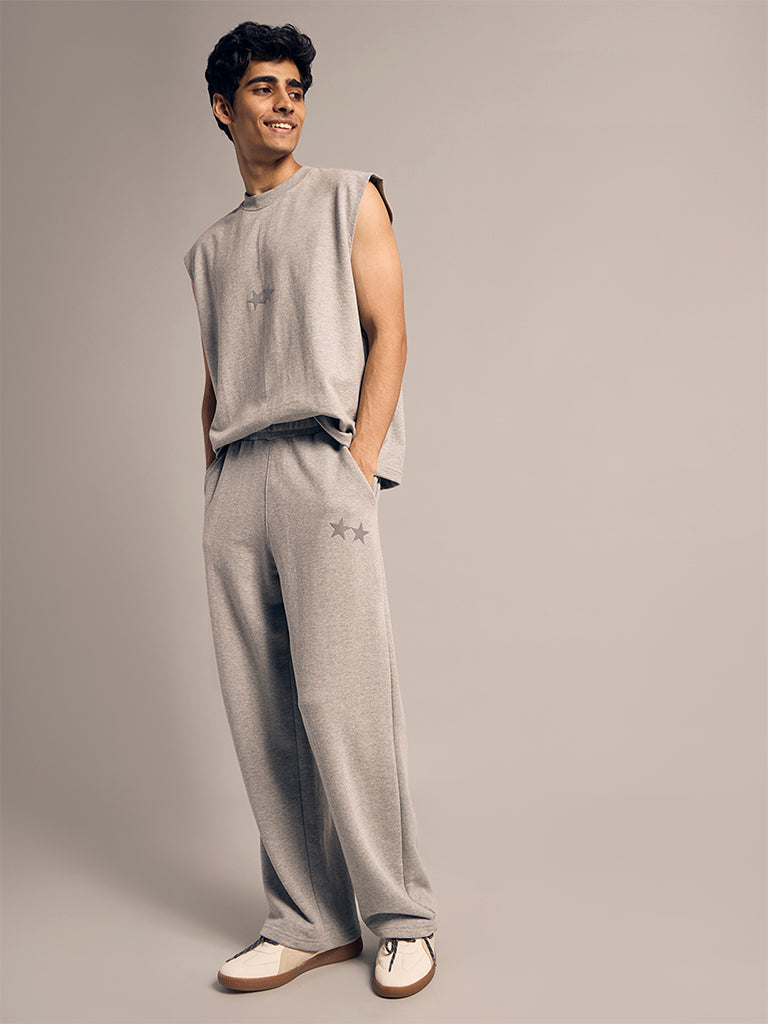 Wide-Leg Printed Pants