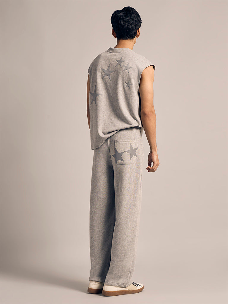 Wide-Leg Printed Pants