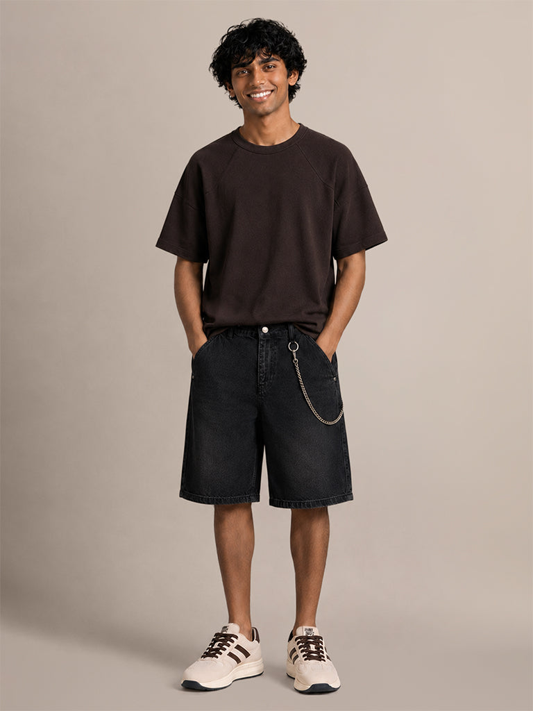 Boxy-Fit Solid T-Shirt