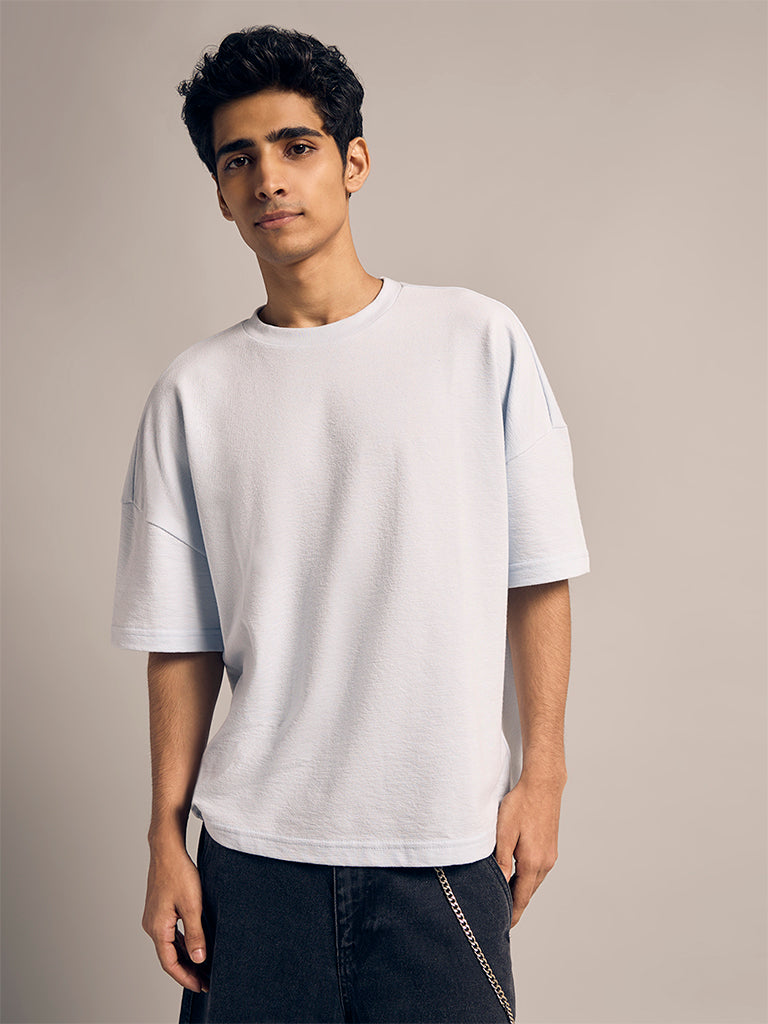 Boxy-Fit Textured T-Shirt