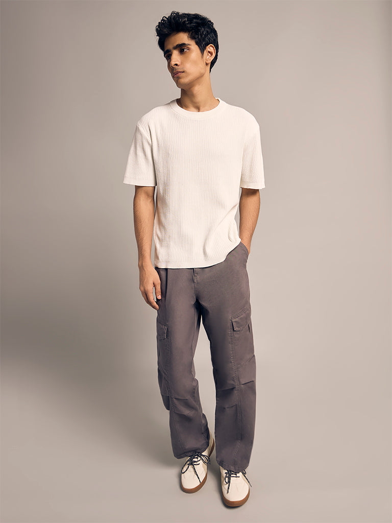 Regular-Fit Ribbed T-Shirt