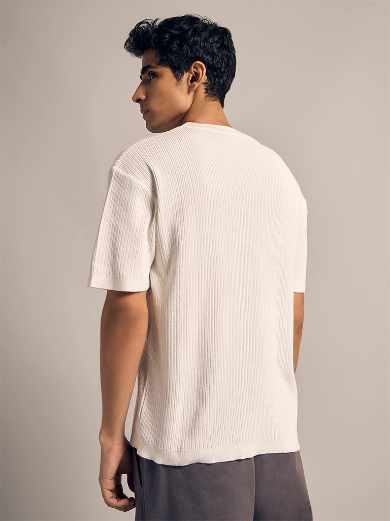 Regular-Fit Ribbed T-Shirt