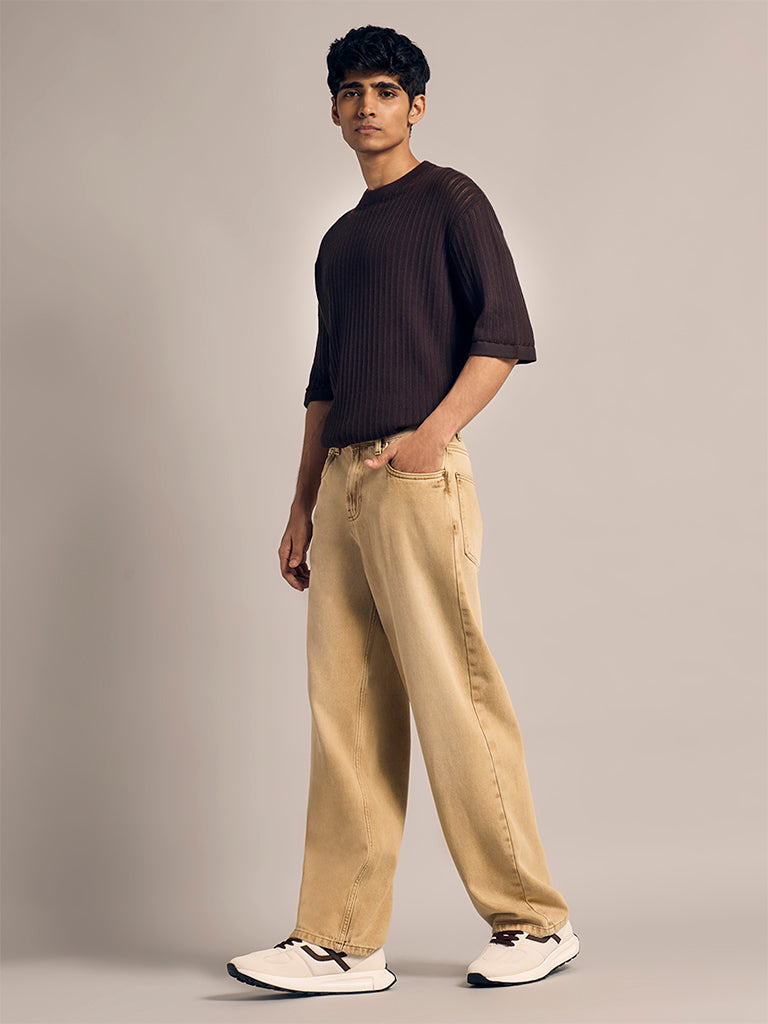 Regular-Fit Knitted T-Shirt