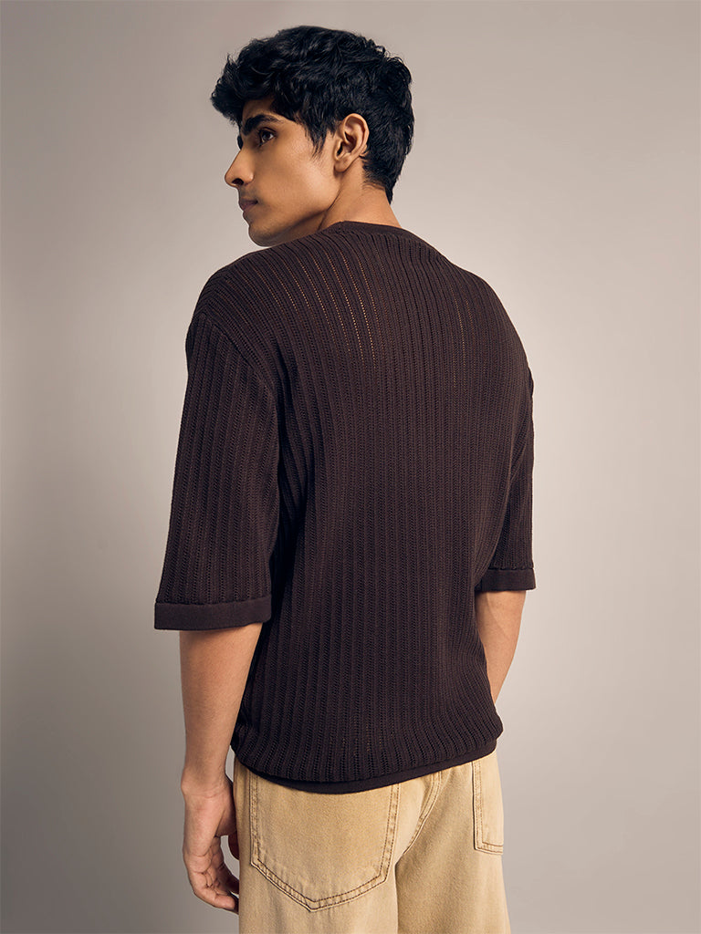 Regular-Fit Knitted T-Shirt