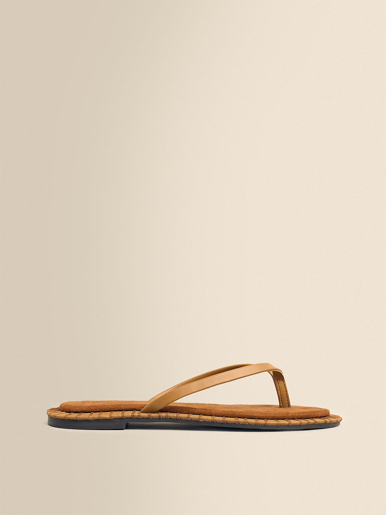 Whipstitch Detail Flip Flops