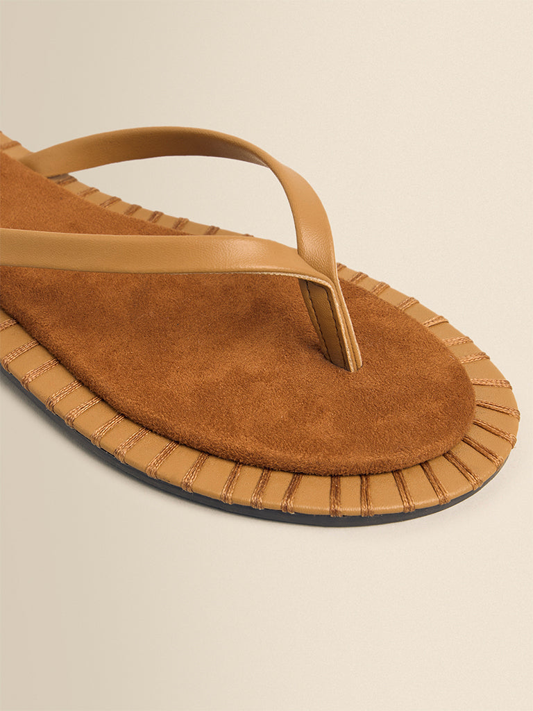 Whipstitch Detail Flip Flops