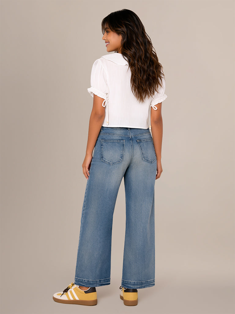 Regular-Fit Ruffled Blouse