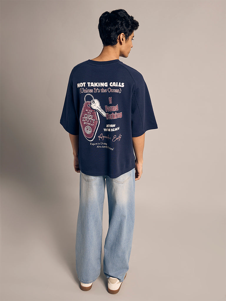 Straight-Fit Faded Jeans