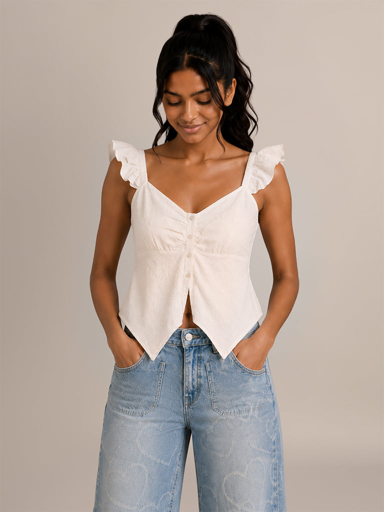 Regular-Fit Textured Top